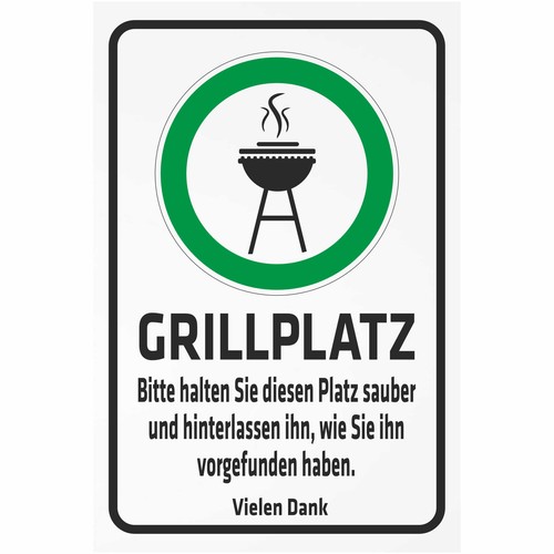 Schild grillplatz bitte - schild,