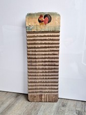 sehr schönes dekoratives altes Waschbrett - handbemaltes Holzbrett