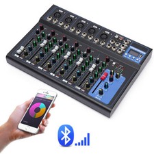 7 Kanal Mixer USB Live Studio Audio Mischpult DJ Konsole für Bars KTV Partei