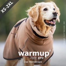 Warmup Cape Pro camel Wendecape Trocknen & wärmen Hundemantel Hundejacke