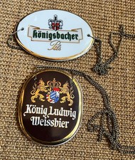 2 seltene Zapfhahnschilder