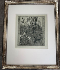 Heinrich Vogeler 1872-1942 - Radierung - Froschbraut - 1899 Jugendstil - gerahmt