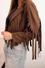 Damenjacke Fransen kurz Boho