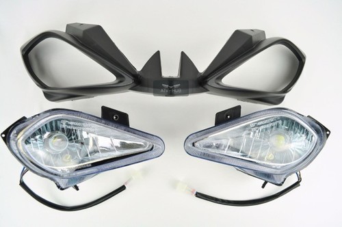 Led scheinwerfer set eckig - eckig, mit