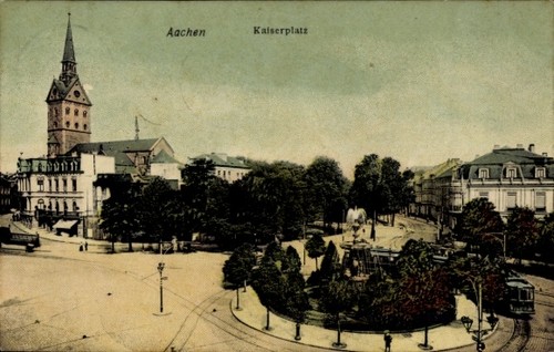 Aachen kaiserplatz - ak,