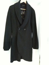 Leichter Wollmantel schwarz 100% Wolle super Zustand