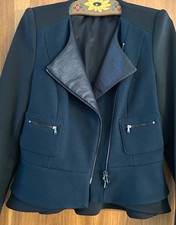 Dorothee Schumacher Jacke Blazer schwarz petrol Gr. 38 neu Kurzjacke