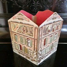 Antiker Adventskalender - Adventshaus mit  28 Fenstern -1 Tür - um 1920