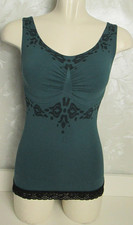 Schlankstütz🌸M 38/40 Mieder Top "Bauchkiller" tiefseegrün Spitze Haft SK 5+1 🌸
