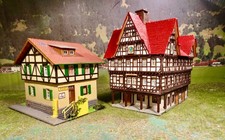 H0 Kibri Fachwerkhäuser 2er Set aus Anlagenauflösung für Modellbahn Anlage etc.