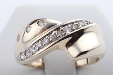 Kristall Ring 585 14k Gelbgold