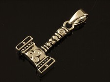 925  Hammer  Thor Anhänger 34 x 16 mm  massiv Sterling Silber