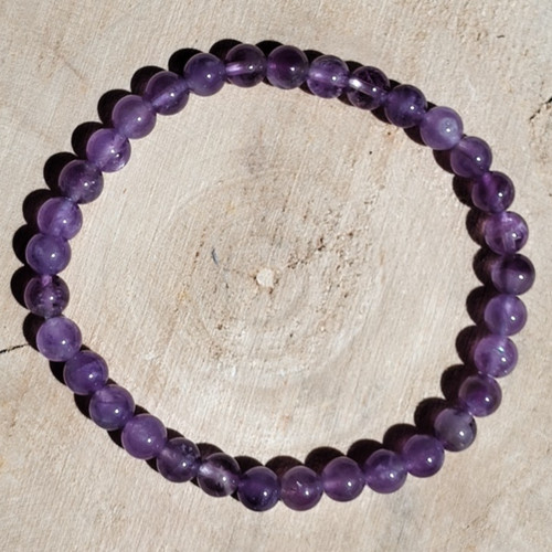 Amethyst perlen armband - amethyst,