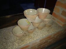 9xTopfe Keramik 12cm Drm, Höhe 8,5 cm  Blumenkubel  modern Erde Garten