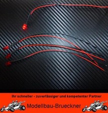 4 Stück LED 3 mm ROT 6 Volt fertig verlötet Beleuchtung FG Boot Flugzeug Heli