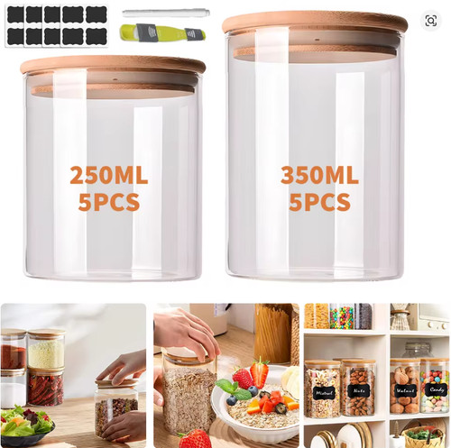 Glas vorratsdosen set - glas, 250