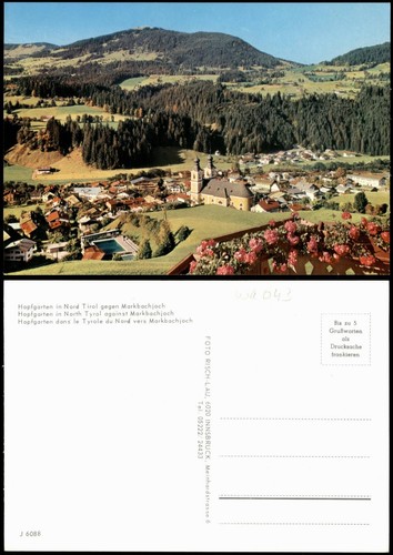 Ansichtskarte hopfgarten - ansichtskarte,