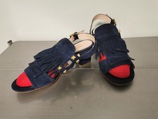 Dunkelblaue wildleder sandalen - wildleder,