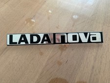 Lada Nova Emblem Logo Schriftzug Typenschild hinten selten Oldtimer top Chrom