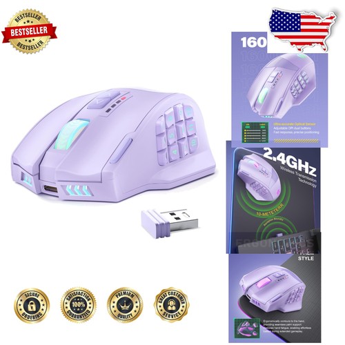 Purple venus pro gaming mouse - venus,