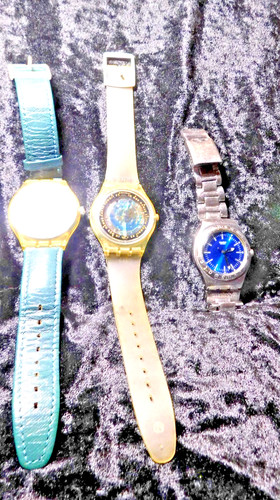 Dreimal swatch armbanduhren - -swatch,,