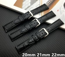 20 21 22 mm Schwarz Echtleder