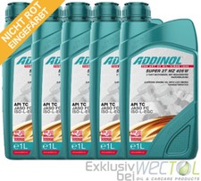 5 x 1 Liter Addinol SUPER 2T MZ 406 W NEUTRAL / NICHT ROT EINGEFÄRBT / EXCLUSIV