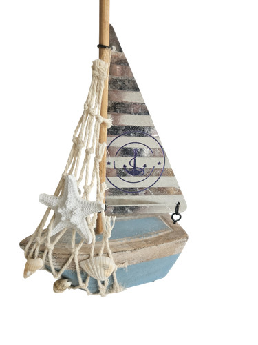 Maritim deko segelboot holz - deko,