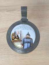 Alter Antike Bierkrug Krug Glas Porzellan Malerei Vintage Sächsischen Glasfabrik