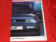 VW Golf III "Pink Floyd" Sondermodell Prospekt Brochure Depliant Folleto 1994