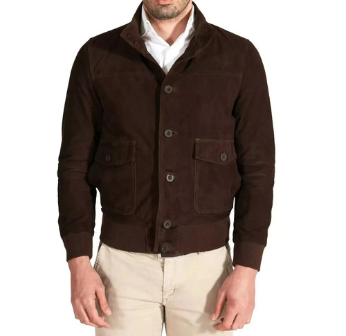 Herren echt wildleder braun - echt,