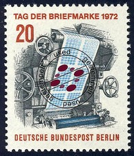 439 Tag der Briefmarke 20 Pf Stichtiefdruck-Rotationsmaschine O