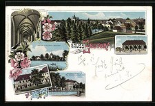 Lithographie Ebstorf i. Han., Marktplatz u. Hotel Altes Posthaus, Kirche & Klos 