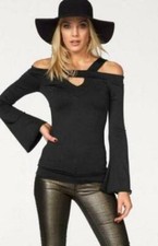 NEU - MELROSE - GR. 34 - Shirt cut-out schwarz sexy figurbetont Party-Style