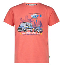 SALT AND PEPPER Jungen T-Shirt Polizei Print Stickerei Größe 104 / 110 sunrise