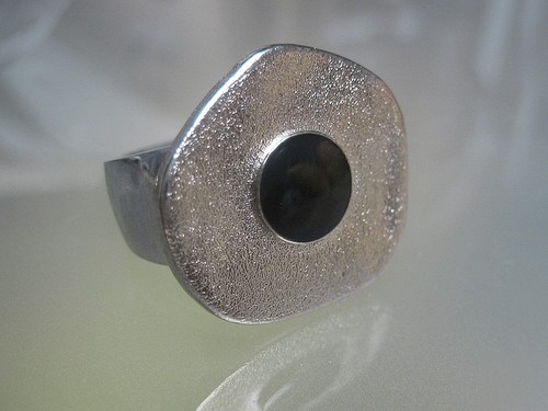 Knopfaufsatz silber schwarz - knopfaufsatz,