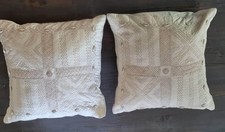 2 Kissen 45 x 45cm Sofakissen Deko  100 % BW Indien neu Innenkissen Daunen neu