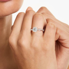 14k Gelbgold Ring 1,30 Ct Lab