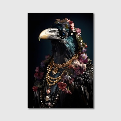 Kolkrabe wandbild xxl - kolkrabe,
