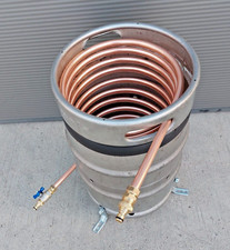 Poolheizung EDELSTAHL Feuertonne mit Spirale Kupferrohr 18x1mm 15m Gardena Ansch