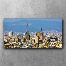 Canvas Wandbild Leinwand Wandbilder 120x60 Ansicht von Barcelona Spanien