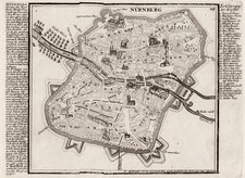 Nürnberg Befestigungsgrundriss Original Kupferstich Bodenehr 1720