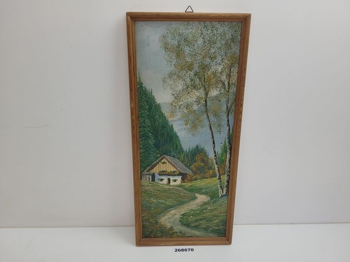 Bild malerei gebirge haus - gebirge,