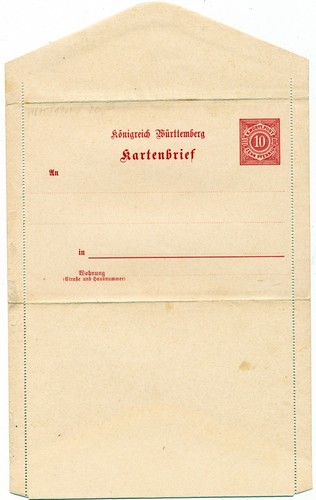 Württemberg 1897 ganzsache - württemberg,