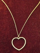  Goldkette mit Anhänger, 585 Gold (14 Karate) mit Zirkonia