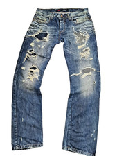 KRASSE CIPO & BAXX DENIM JEANS HERREN HOSE ABGEFAHREN DESTROYED DESGINER W32 L32