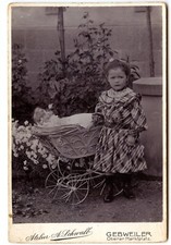 Portrait little girl doll - little,