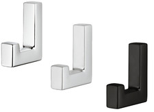 Garderobenhaken eckig Mantelhaken chrom Kleiderhaken Wandgarderobe Haken Einzel