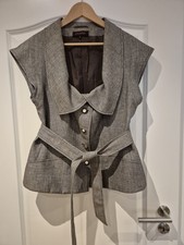 ESCADA 3 tlg. Kostüm Weste & Rock & Hose taupe-grau-melliert Gr. 46 (eher 42-44)