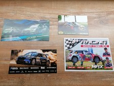 4 St. Original Rallye Autogrammkarten  von Skoda R5 Rallye 